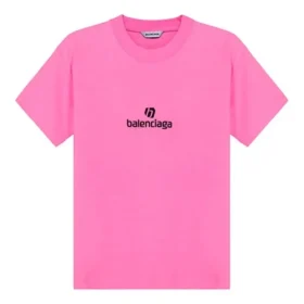 Broderet rundhalset kortærmet rosa 612964TJVD95764