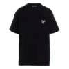 Brodert unisex-trøye med korte ermer, svart 612965TIVD31000