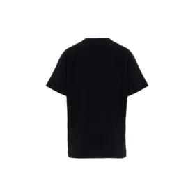 Brodert unisex-trøye med korte ermer, svart 612965TIVD31000