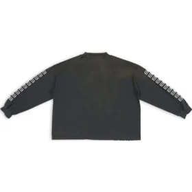 Broderte BB-ermer, genser med rund hals «Washed Black White» 699191TMVG79034