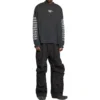 Broderte BB-ermer, genser med rund hals «Washed Black White» 699191TMVG79034