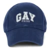 Broderte Pride-baseballcap i bomullstwill «Blå» 670810410B24000