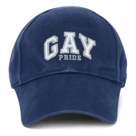 Broderte Pride-baseballcap i bomullstwill «Blå» 670810410B24000