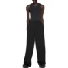 Bukser med elastisk linning og rette ben «Black» 743903TNT391000