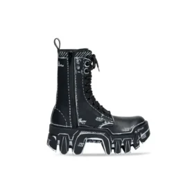 Bulldozer snørestøvler «Black Outline Calfskin» 672502WBEF21090