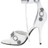 Cagole 110 mm Sandaler «White Arena Lambskin» 743057WAD4E9081