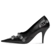 Cagole 90 mm pumps «Black Arena Lambskin» 714252WAD4E1081