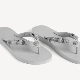 Cagole-sandaler for kvinner i Balenciaga-grå/krystall