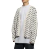 Cardigan med logo overalt «Chalky White Black» 736248T32339054