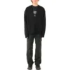 Cardigan med ton-i-ton-logo over hele «Black» 720058T16611000