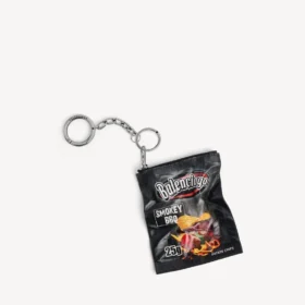 Charm/nøkkelring «chips» i svart