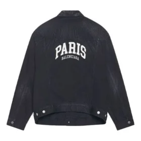 Cities Paris oversized Denim Jakke «Washed Black White» 690198TBP479034