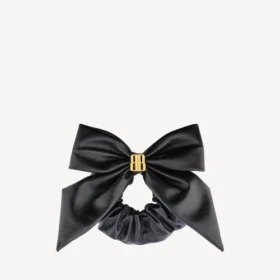 Clemence XL-scrunchie for kvinner i svart/gull