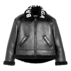 Cocoon skinnjakke i aviator-stil «Black» 646456TKS311069