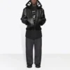 Cocoon skinnjakke i aviator-stil «Black» 646456TKS311069