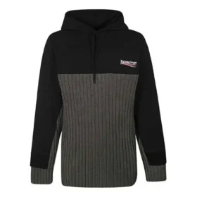 Cola Label Splicing sportsjakke med hette «Black» 621069T31754088