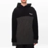 Cola Label Splicing sportsjakke med hette «Black» 621069T31754088