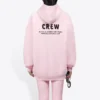 Crew-genser med alfabet-trykk, rosa 578135TIV751900