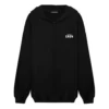 Crew-trøye med alfabet-trykk og glidelås, unisex, svart 620974TIV751070