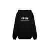 Crew-trøye med alfabet-trykk og glidelås, unisex, svart 620974TIV751070