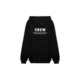 Crew-trøye med alfabet-trykk og glidelås, unisex, svart 620974TIV751070