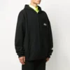 Crew-trøye med alfabet-trykk og glidelås, unisex, svart 620974TIV751070