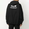 Crew-trøye med alfabet-trykk og glidelås, unisex, svart 620974TIV751070