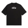 Crew-trykk, løs passform, korte ermer, svart 620941TIV741070