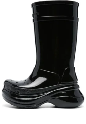 Crocs x Balenciaga støvler med lakkert overflate «Svart» 677388W1S8X