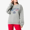 Crown ensfarget pullover-hettegenser med alfabetlogo, grå 578132TGV681300