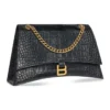 Crush Crocodile Medium Chain Bag «Black» 716393210IX1000