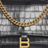 Crush Crocodile Medium Chain Bag «Black» 716393210IX1000