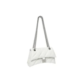 Crush liten kjedeveske, vattert «Optic White» 716351210J09001