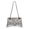 Crush liten kjedeveske, vattert «Silver» 716351210IW8110