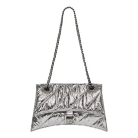 Crush liten kjedeveske, vattert «Silver» 716351210IW8110