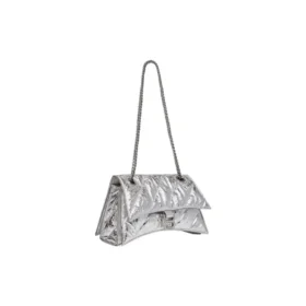 Crush liten kjedeveske, vattert «Silver» 716351210IW8110