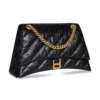 Crush medium kjedeveske, vattert «Black» 716393210J11000