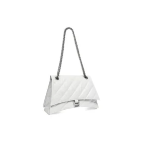 Crush medium kjedeveske, vattert «Optic White» 716393210J09001