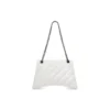 Crush medium kjedeveske, vattert «Optic White» 716393210J09001