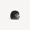 Cursive-cap for menn i vasket svart