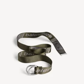 D-ringbelter for menn i khaki/grå