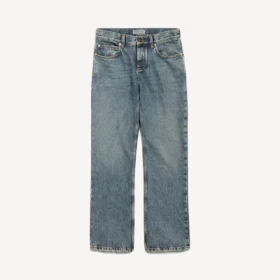 Damejeans med normal passform i skitten vintageblå