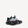Damesko Track sneaker med snørebånd i svart/rosa/blå/beige