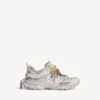 Damesko Track sneaker med snørebånd i taupe/gult/lilla/brunt/svart