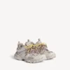 Damesko Track sneaker med snørebånd i taupe/gult/lilla/brunt/svart
