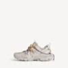 Damesko Track sneaker med snørebånd i taupe/gult/lilla/brunt/svart