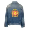 Denimjakke med emblem på ryggen «Blue» 697781TBP484455