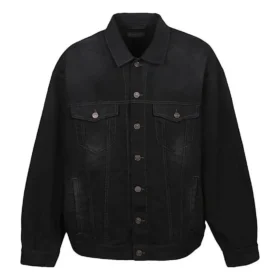 Denimjakke med gaffatape og Political Campaign «Black» 724651TNW111700
