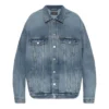 Denimjakke med knapper og bleket effekt «Blue» 724651THW254245