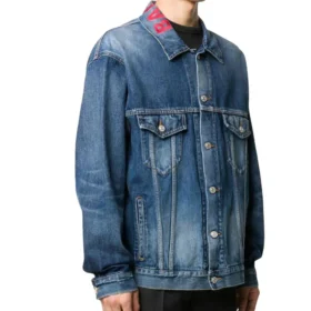 Denimjakke med logo på halsen «Blå» 571324TCW032340